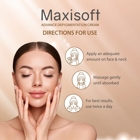 Maxisoft Advance De-Pigmentation | Paraben & Mineral Oil Free | Cream | Tube | 50 Gm | Pack Of 2