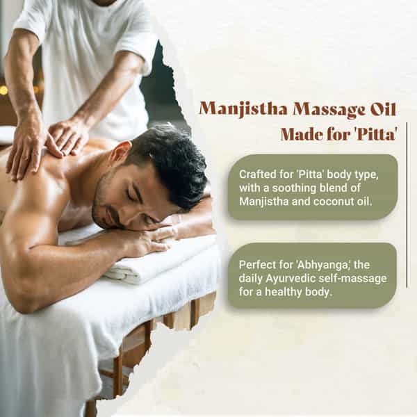 Green Milk Manjistha Massage Oil | For Even-Toned & Nourished Skin | 90 Ml