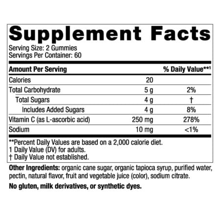 Nordic Naturals Vitamin C Gummies | Tart Tangerine 120 Gummies
