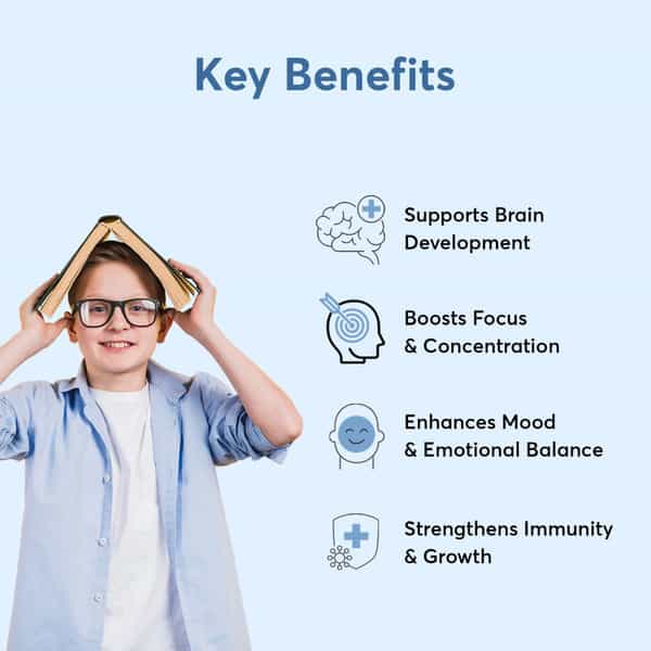 Bug Buddy Smart & Bright | Kids Daily Nutrition For Brain/Gut & Immunity | 30 Days Pack