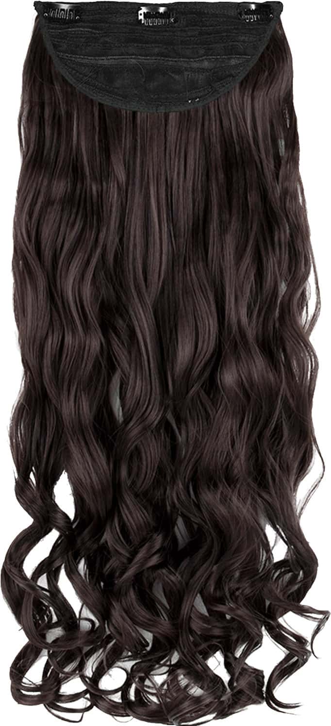 Streak Street Clip-In 30'' Beach Wavy Dark Brown Hair Extensions