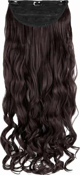 Streak Street Clip-In 30'' Beach Wavy Dark Brown Hair Extensions