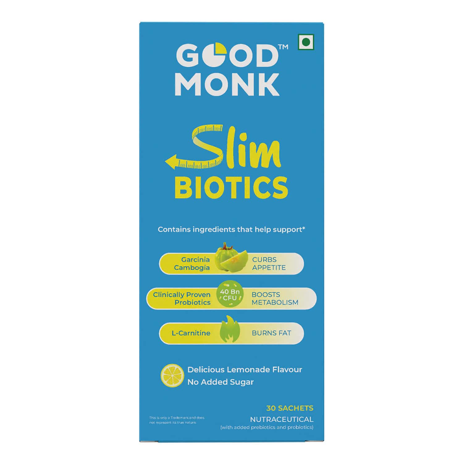 Good Monk Slimbiotics Weight Loss For Women & Men | Boosts Metabolism | 30 Day Pack