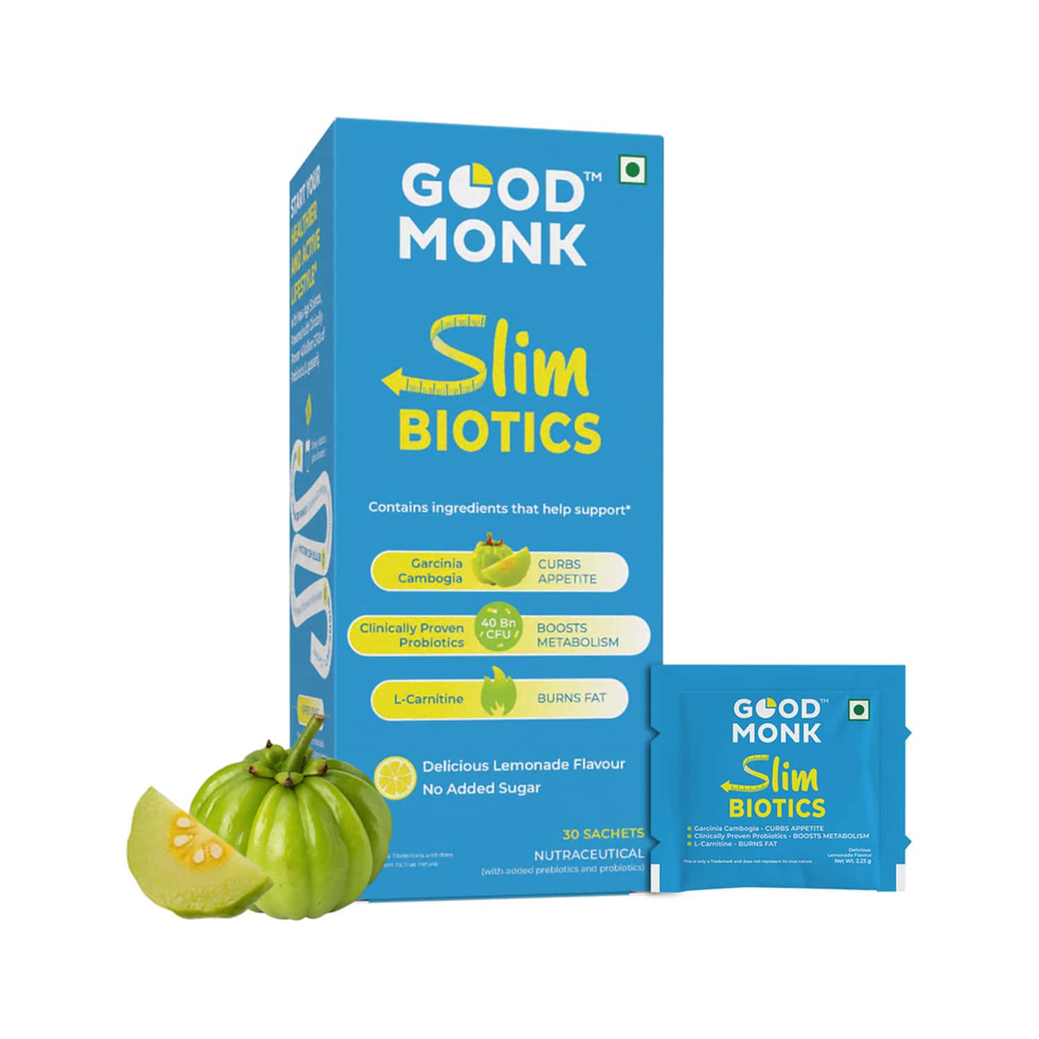 Good Monk Slimbiotics Weight Loss For Women & Men | Boosts Metabolism | 30 Day Pack