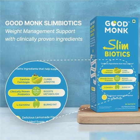 Good Monk Slimbiotics Weight Loss For Women & Men | Boosts Metabolism | 30 Day Pack