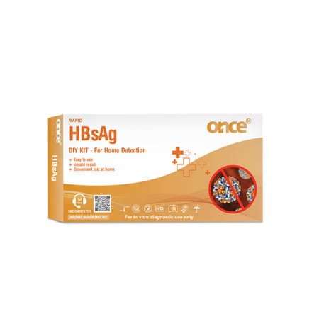 Once Rapid Hbsag Diy Home Detection Kit | Instant Blood Test Kit | Easy To Use With Instant Results
