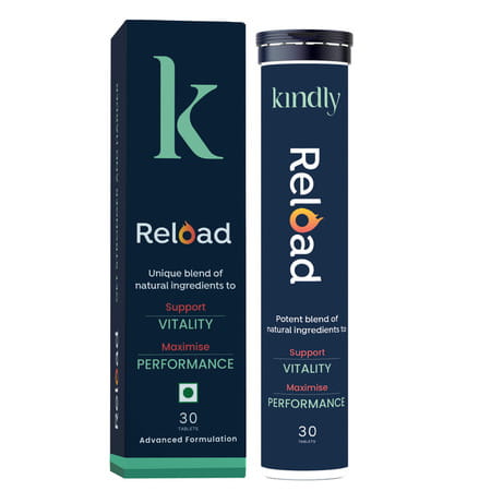 Kindly Health Ashwagandha Reload | Stamina Booster For Men | 30 Tablets | Pack Of 1