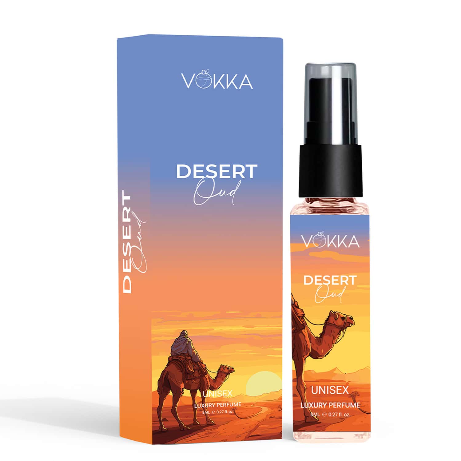Vokka Pocket Perfume Desert Oud 8ml | Luxury Eau De Parfum Long Lasting Perfume For Men & Women