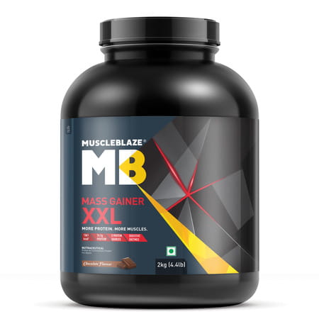 Muscleblaze Mass Gainer Xxl (Chocolate | 2kg / 4.4lbs | 20 Servings)