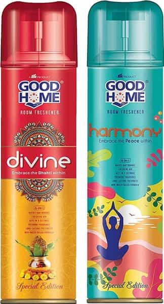 Good Home Divine And Harmony Spray - Room & Air Freshner (2 X 130 Ml)