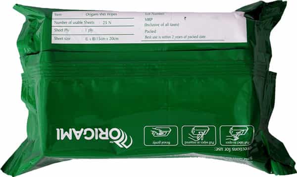Origami So Soft Refreshing Facial Wet Wipes / Cleansing Face Wipe - Lemon - 25'S