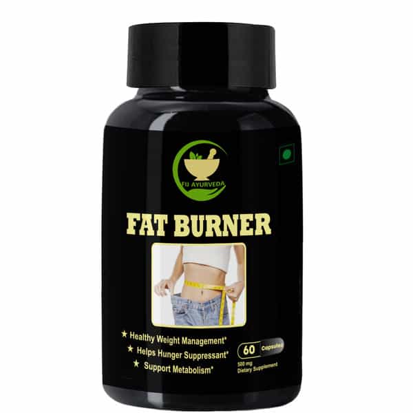Fij Ayurveda Fat Burner Capsule | Hunger Suppressant & Weight Loss Supplement - 500Mg 60 Capsules
