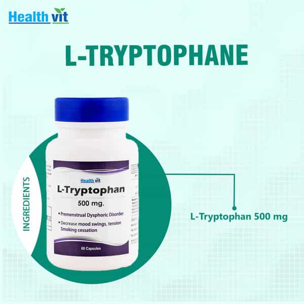 Healthvit L- Tryptophan 500 Mg - 60 Capsules