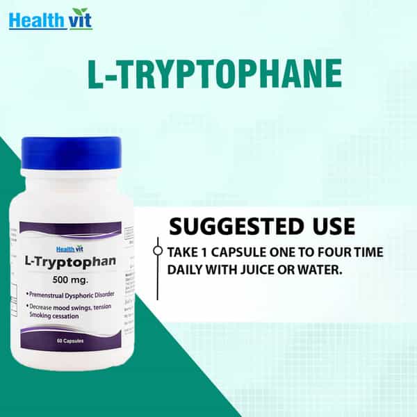 Healthvit L- Tryptophan 500 Mg - 60 Capsules