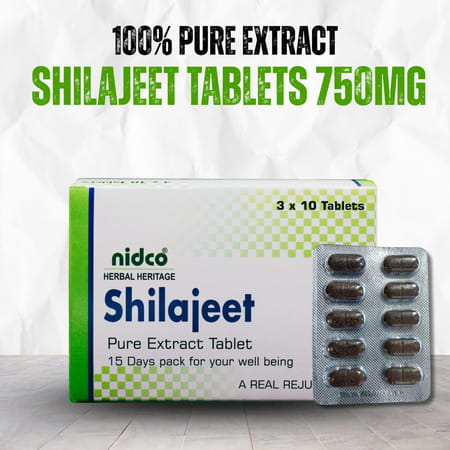 Nidco Shilajit Tablets (30 Tabs)