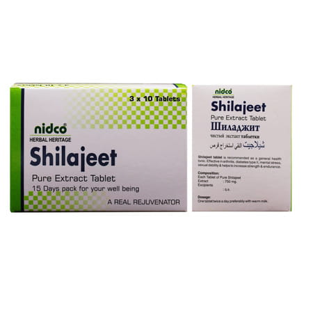 Nidco Shilajit Tablets (30 Tabs)