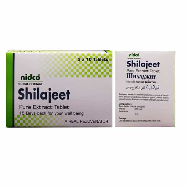 Nidco Shilajit Tablets (30 Tabs)