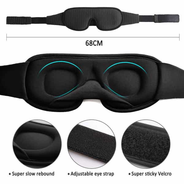 Besafe Forever Mesh Sleeping Eye Mask For Men/Women Eye Cover/ Blind Black L