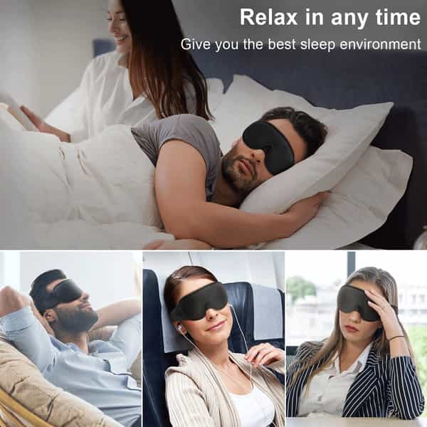 Besafe Forever Mesh Sleeping Eye Mask For Men/Women Eye Cover/ Blind Black L