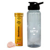 Setu Skin Renew Glutathione Tablets (15 Effervescent Tablets | Orange) With Sipper (750Ml) | Combo