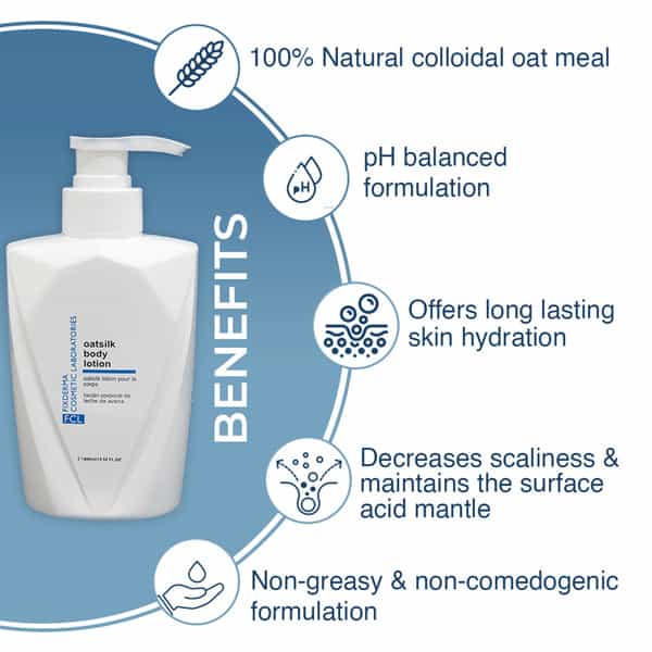 Fcl Oat Silk Body Lotion For Binding Moisture To The Skin's Cells.