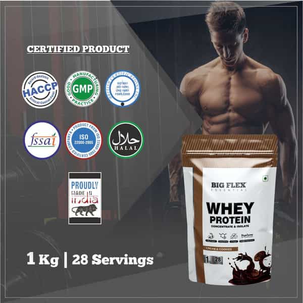 Bigflex Essential Whey Protein (Cookies & Cream) - Pouch ( 1Kg )