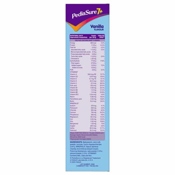Pediasure 7+ With Oats & Almond Vanilla Box 400 Gm
