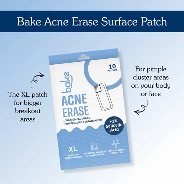 Bake 2% Salicylic Acid Hydrocolloid Acne Patches Xl For Pimples & Blackheads (10 Patches)