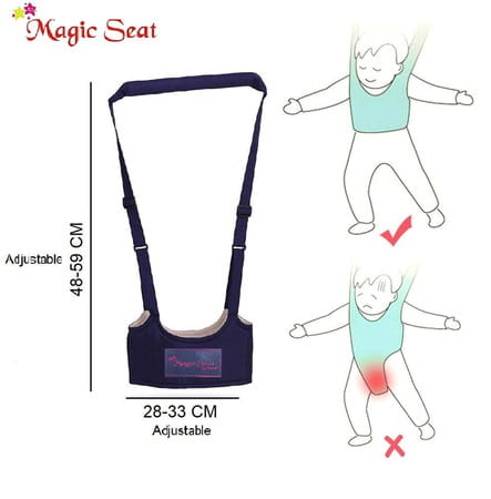 Magic Seat-Baby Safety Harness Walking Assistant Belt For Baby (Navy Blue)