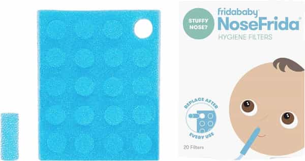 Frida Baby Nosefrida Hygiene Filters Baby Nasal Aspirator Replacement Filter Blue 20 Count