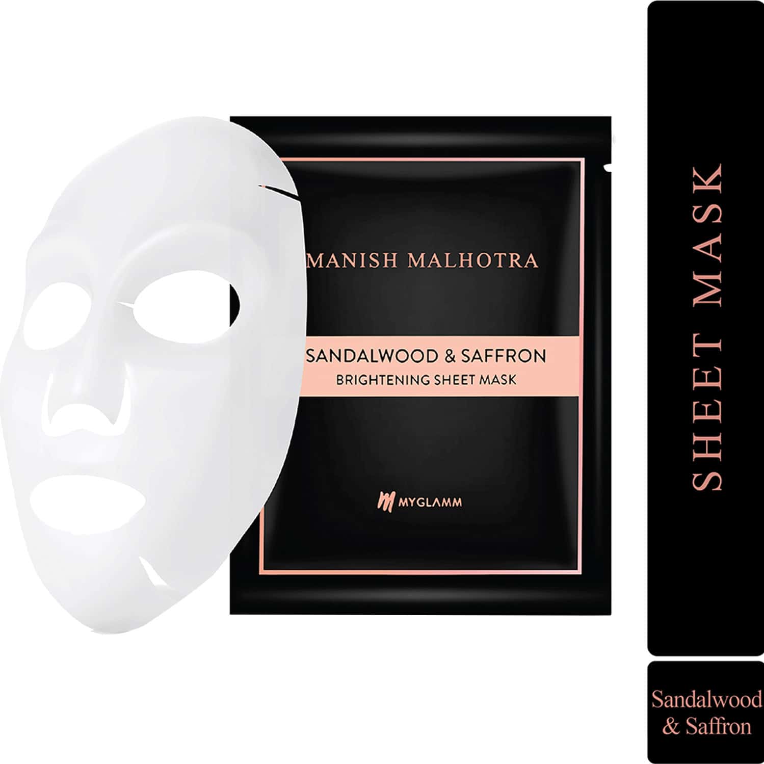 Manish Malhotra Beauty By Myglamm Saffron & Sandalwood Brightening Sheet Mask