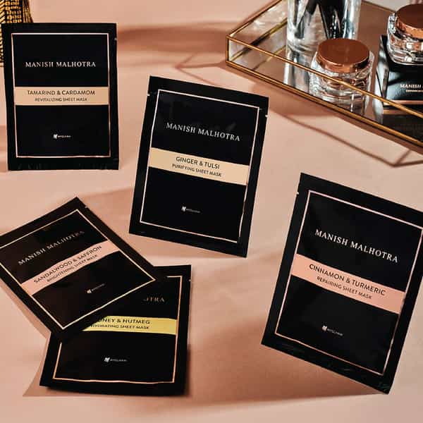Manish Malhotra Beauty By Myglamm Saffron & Sandalwood Brightening Sheet Mask