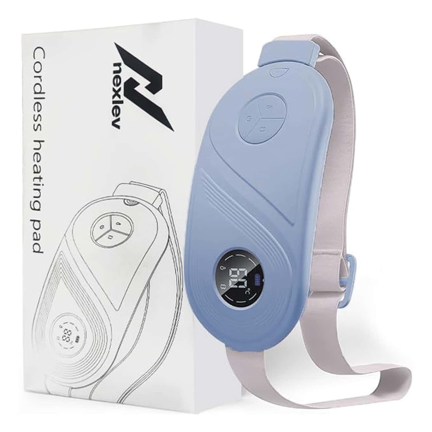 Nexlev Cordless Electric Heating Pad Blue Cm-01