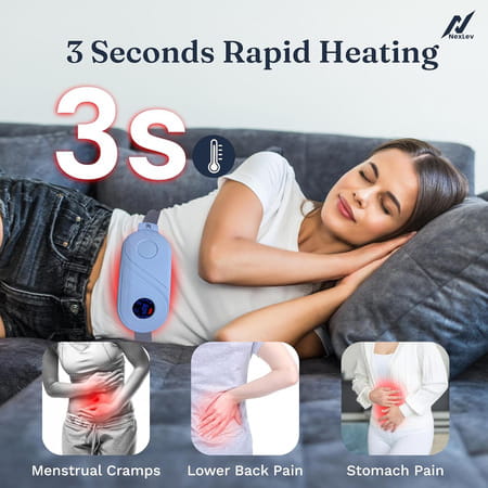 Nexlev Cordless Electric Heating Pad Blue Cm-01