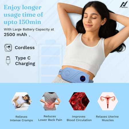 Nexlev Cordless Electric Heating Pad Blue Cm-01