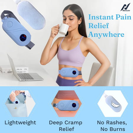 Nexlev Cordless Electric Heating Pad Blue Cm-01