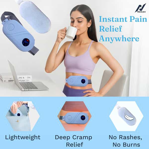 Nexlev Cordless Electric Heating Pad Blue Cm-01