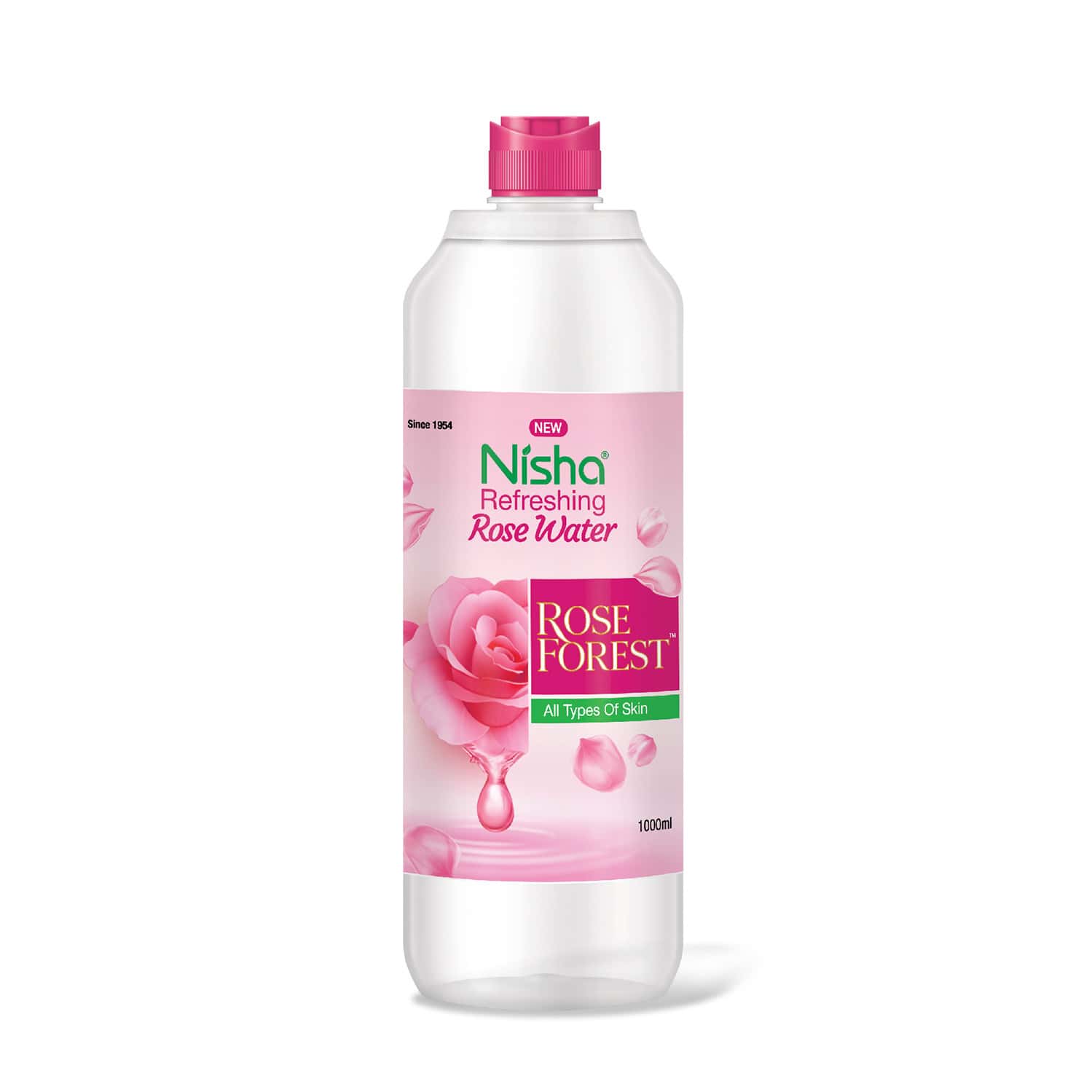 Nisha Refreshing Rose Water For Face 1000ml | Rose Water Face Toner For All Skin Types