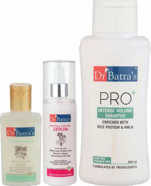Dr Batra's Hair Fall Control Serum Conditioner And Pro+ Intense Volume Shampoo (725Ml)