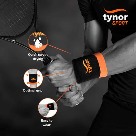 Tynor Wristband | Black & Orange | Universal | 1 Unit
