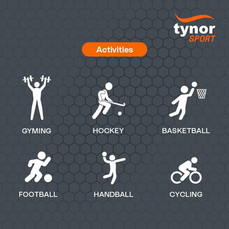 Tynor Wristband | Black & Orange | Universal | 1 Unit