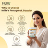 Inlife Fenugreek Fibre Powder | Digestive Health Gut Cleanse High Fiber & Weight Management - 150G