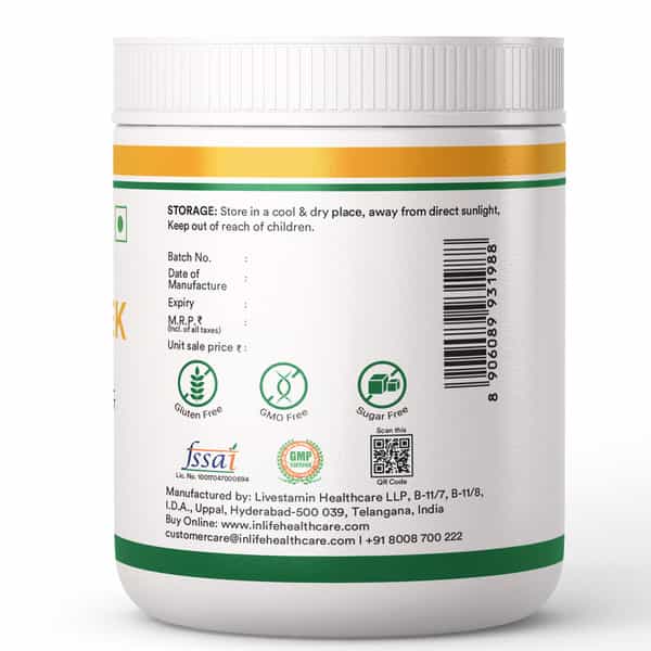 Inlife Fenugreek Fibre Powder | Digestive Health Gut Cleanse High Fiber & Weight Management - 150G