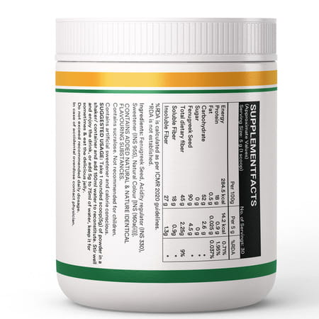 Inlife Fenugreek Fibre Powder | Digestive Health Gut Cleanse High Fiber & Weight Management - 150g