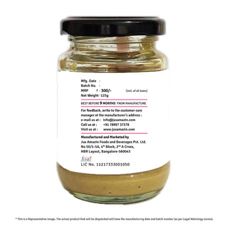 Jus Amazin Crunchy Seed Butter Mixed Seeds With Flax & Sunflower Seeds -125g|85% Mixed Seeds