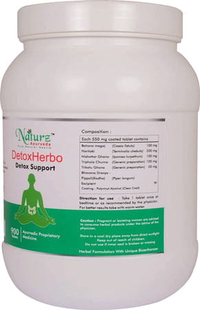 Naturz Ayurveda Detoxherbo - 900 Tablets (Pack Of 2)