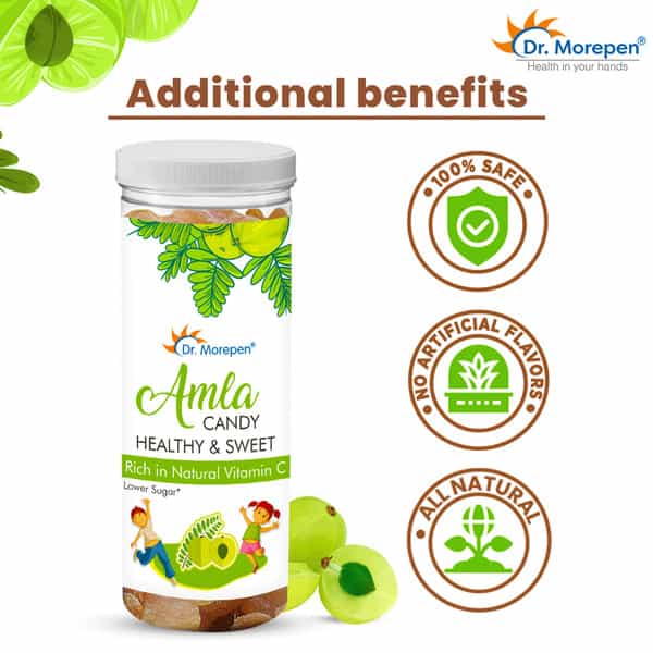 Dr. Morepen Amla Candy | For Kids | Rich In Vitamin C | Healthy & Chatpata | Bottle | 200 Gm
