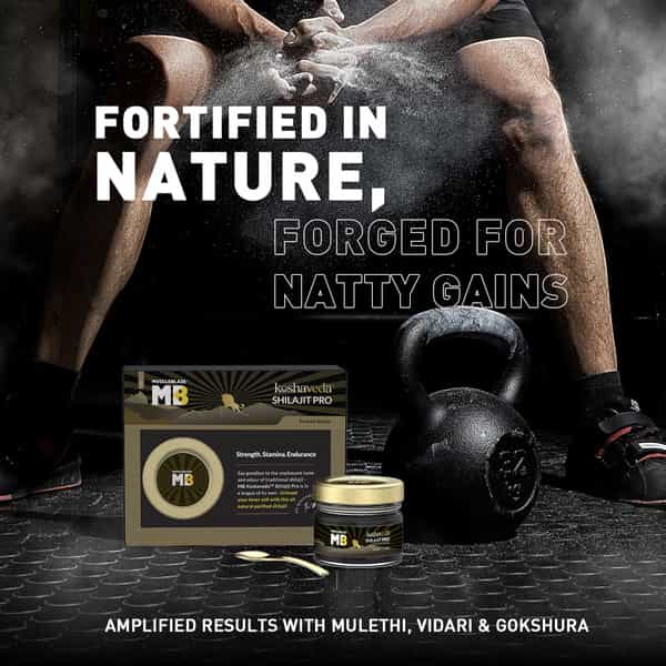 Koshaveda Shilajit Pro By Muscleblaze | 20 G Resin | For Strength | Stamina & Endurance (Pack Of 2)