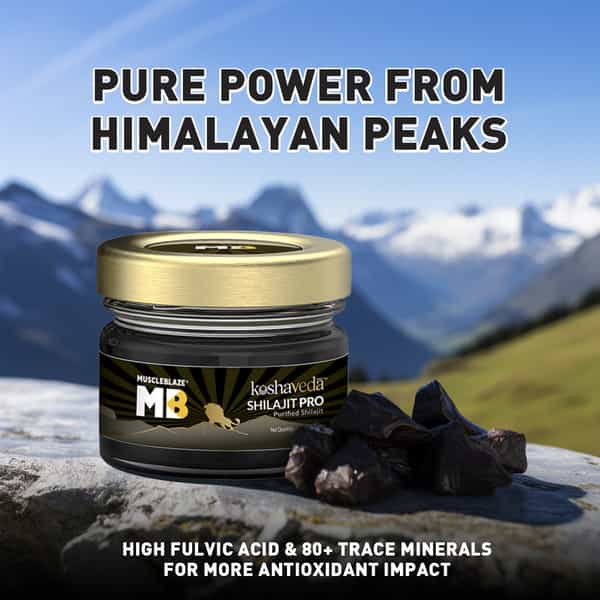 Koshaveda Shilajit Pro By Muscleblaze | 20 G Resin | For Strength | Stamina & Endurance (Pack Of 2)