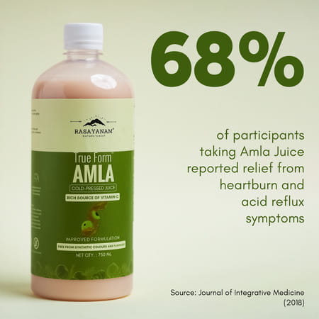 Rasayanam Pure Amla Juice For Healthy Hair & Skin | 2x Vitamin C | Made With Francis Amla | 750ml